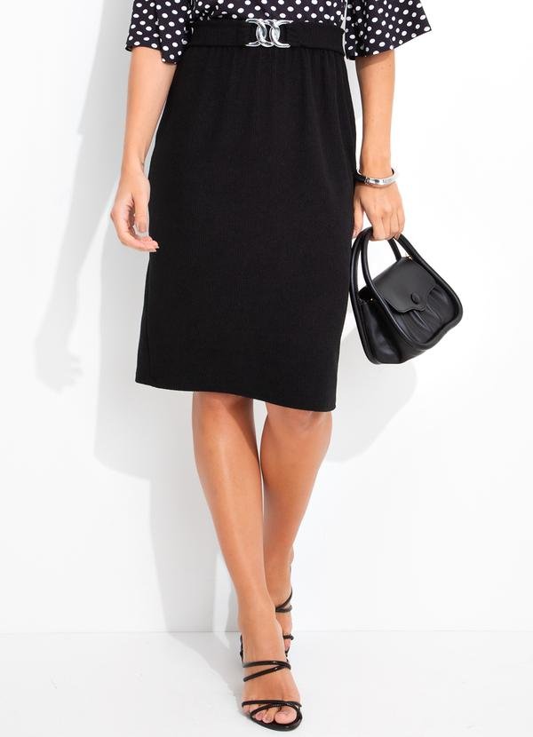 Imagem principal Saia Preto em Malha Cotelê Rosalie Rosalie