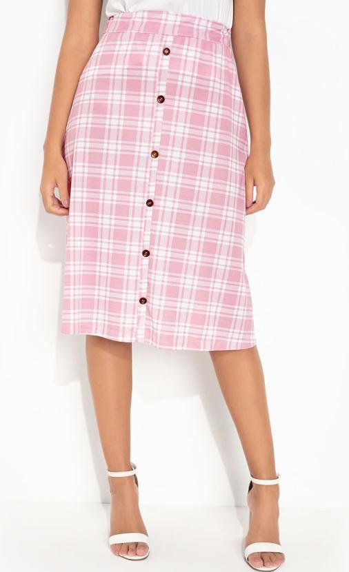 Imagem principal Saia Xadrez Rosa com Elástico Rosalie Rosalie