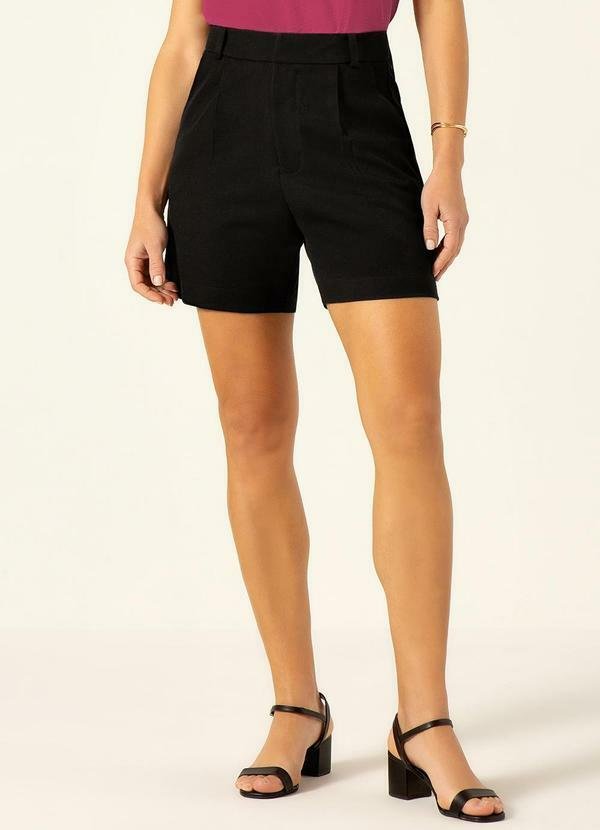 Imagem principal Bermuda de Alfaiataria Leandra Preta Principessa Principessa