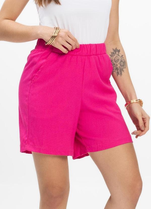Imagem principal Bermuda Feminina Tecido Linho Rovitex Rosa INFINITA COR INFINITA COR