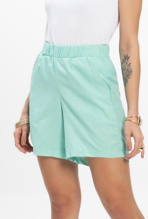 Imagem principal Bermuda Feminina Tecido Linho Rovitex Verde INFINITA COR INFINITA COR