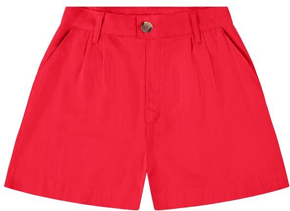 Imagem principal Bermuda Vermelha Alfaiataria em Viscolinho Enfim Enfim