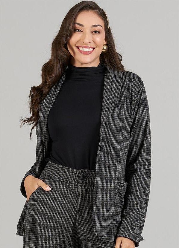 Blazer Adulto Feminino Preto