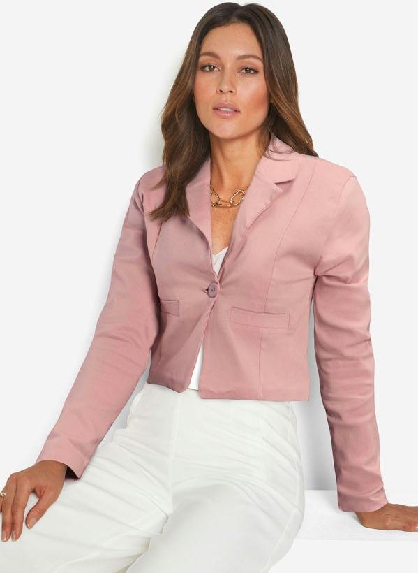 Blazer Curto Rosa