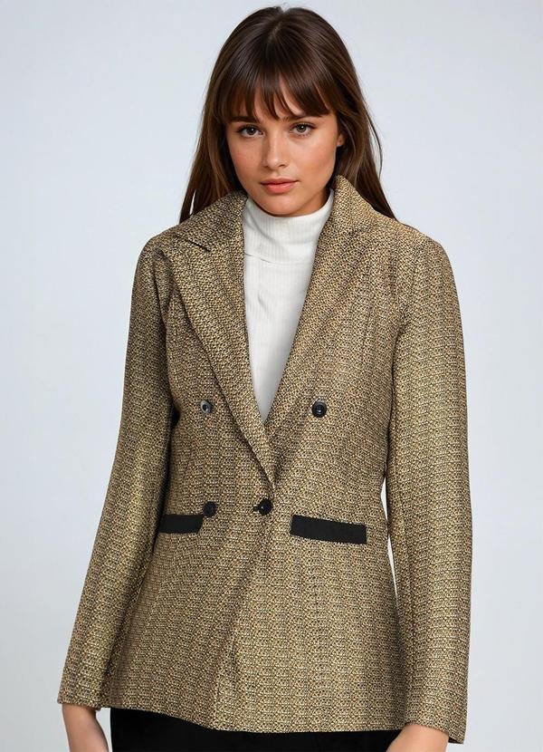 Blazer Dourado em Tweed