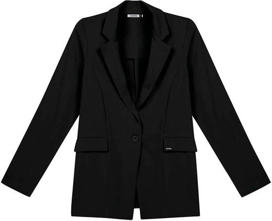 Blazer Feminino Alfaiataria Alongado Preto