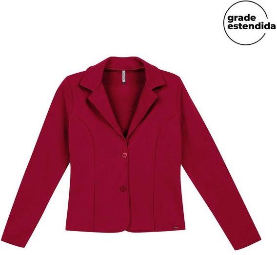 Blazer Feminino Moletom Felpado Vermelho
