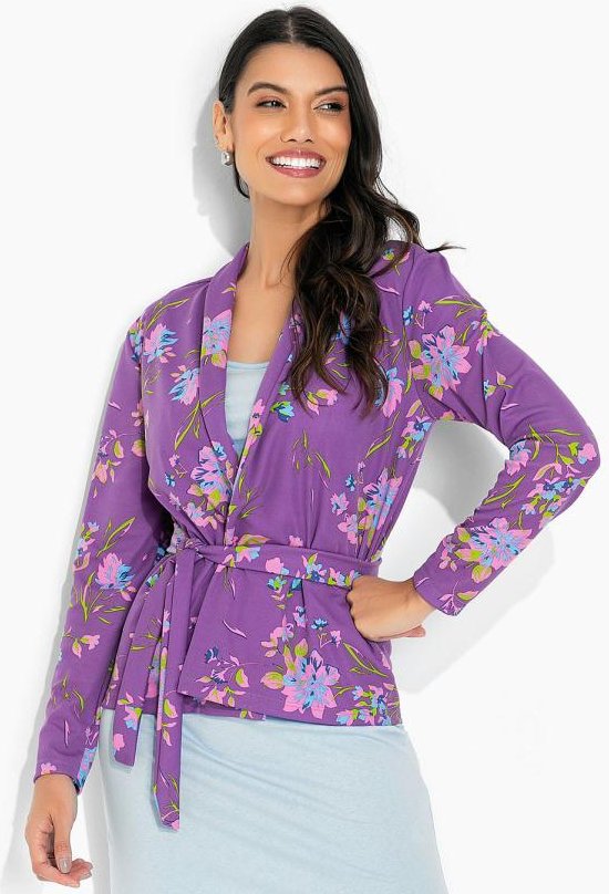 Blazer Floral Roxo