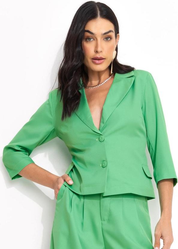 Blazer Verde Claro em Alfaiataria