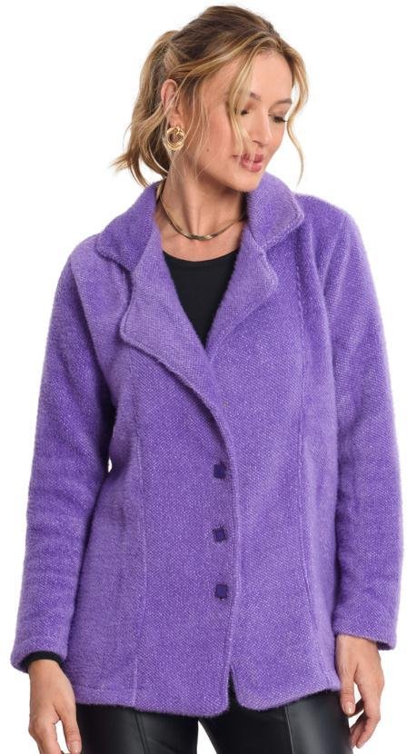 Casaco Twed Favo Feminino Roxo