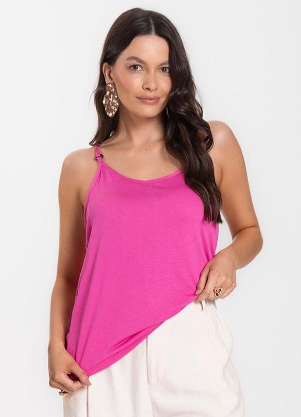 Imagem principal Blusa de Alça em Visco Tricot Rosa INFINITA COR INFINITA COR
