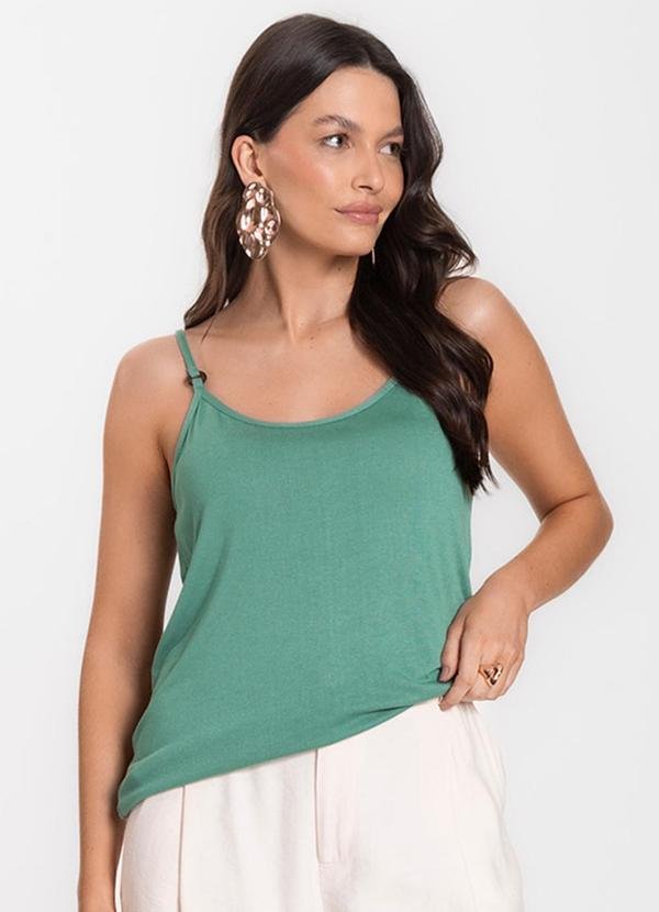 Imagem principal Blusa de Alça em Visco Tricot Verde INFINITA COR INFINITA COR