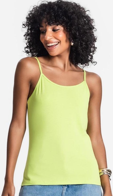 Imagem principal Blusa de Alça Feminina Viscotorcion Básica Verde Rovitex Rovitex