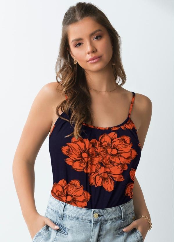 Imagem principal Blusa de Alça Floral Laranja Quintess Quintess