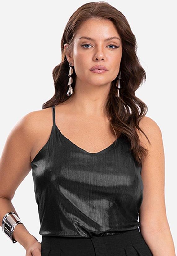 Blusa Feminina de Alça Preto