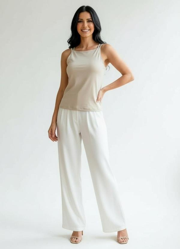 Imagem principal Blusa Off White em Viscose com Elastano Quintess Quintess