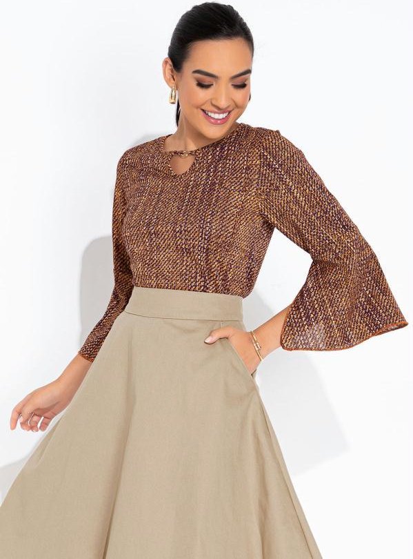 Imagem principal Blusa Abstrata Laranja com Gota Rosalie Rosalie