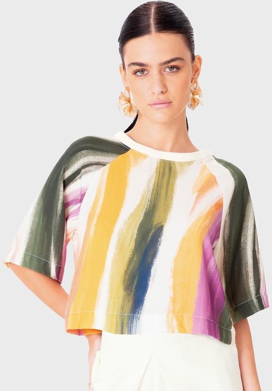 Imagem principal Blusa Box Abstrata Verde Enfim Enfim