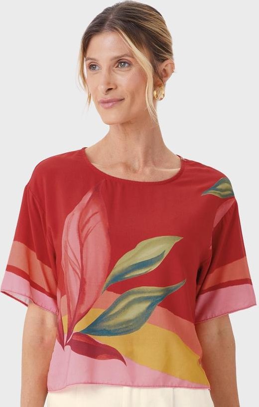 Imagem principal Blusa Box Tropical Vermelho Malwee Malwee