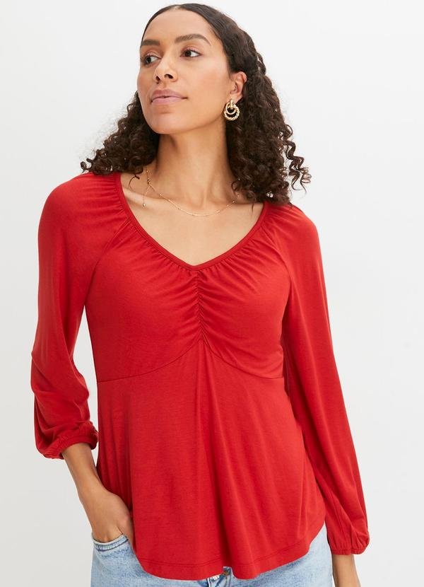 Imagem principal Blusa Vermelha em Malha de Viscose bonprix bonprix