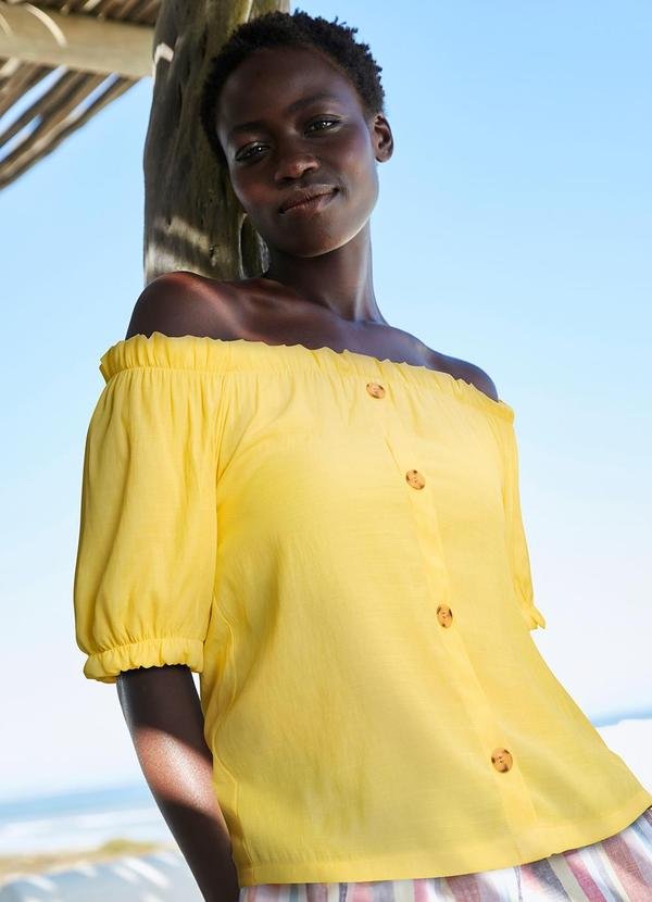 Imagem principal Blusa Amarela em Tecido Plano bonprix bonprix