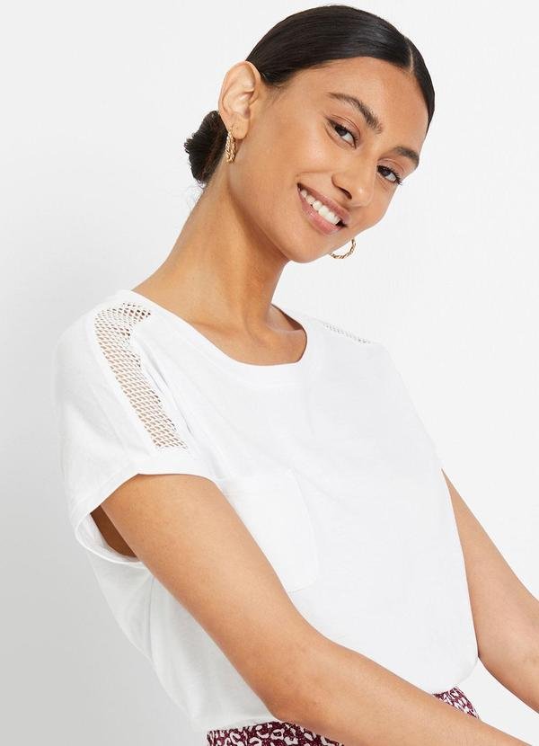Imagem principal Blusa Branca em Malha de Algodão bonprix bonprix