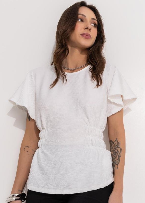 Imagem principal Blusa Branco em Malha Anarruga Bimini Bimini