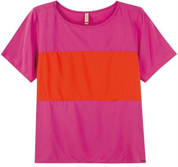 Blusa Casual Comfy Moderna Detalhe Central Rosa