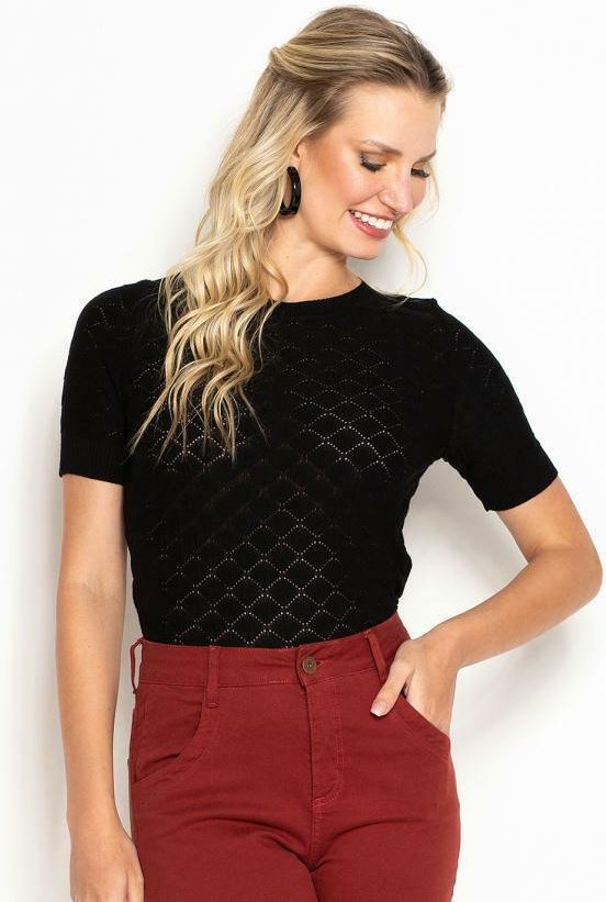 Imagem principal Blusa de Tricot Ponto Escama Preto Maria Filó Maria Filó