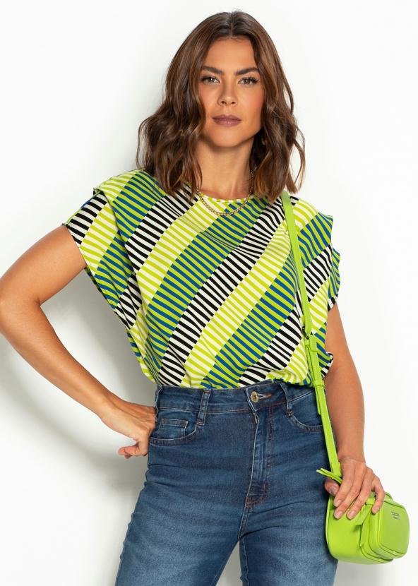 Imagem principal Blusa de Viscose Estampada Verde Colcci Colcci