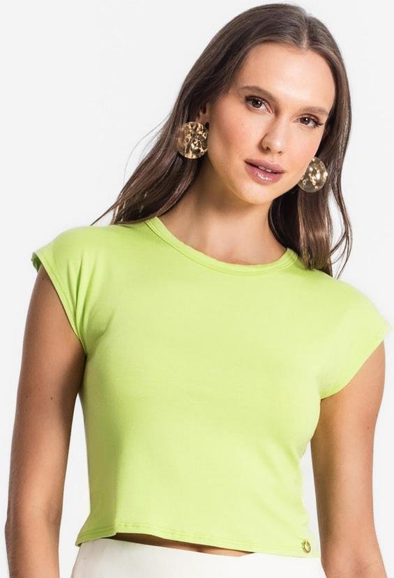 Blusa de Viscotorcion Feminina Verde