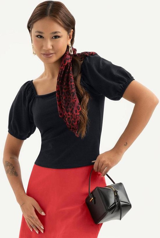 Imagem principal Blusa Decote Quadrado em Cotton Preto