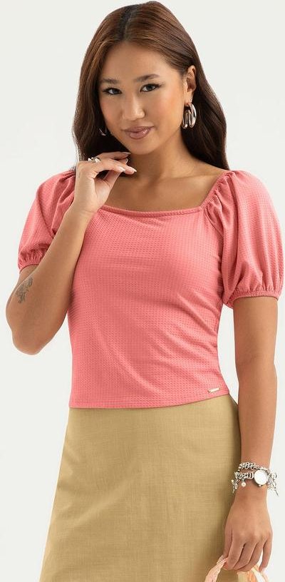 Imagem principal Blusa Decote Quadrado em Cotton Rosa
