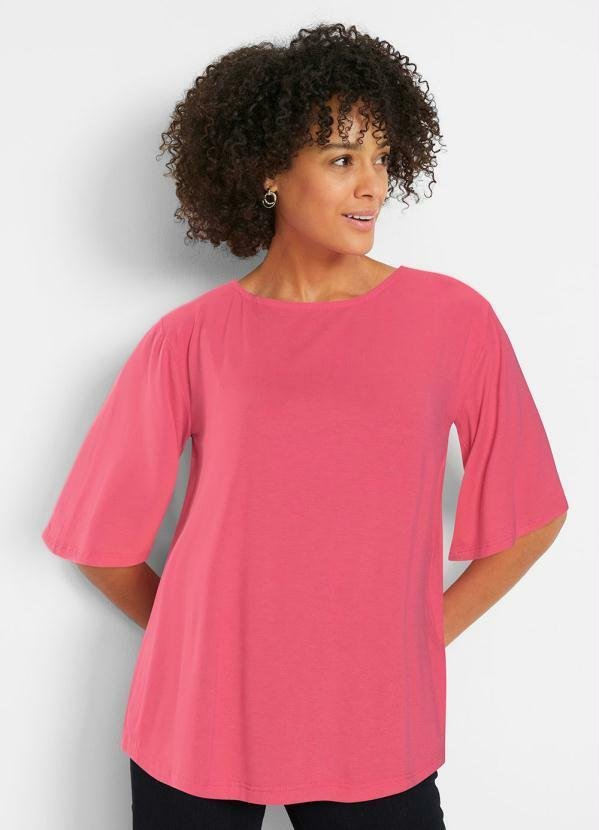 Imagem principal Blusa Decote Redondo Pink bonprix bonprix