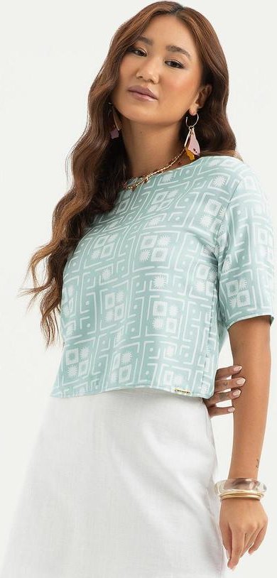 Imagem principal Blusa em Viscose Verde Claro Cativa Cativa