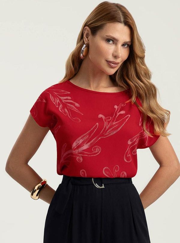 Imagem principal Blusa em Viscose Vermelho Gris Gris