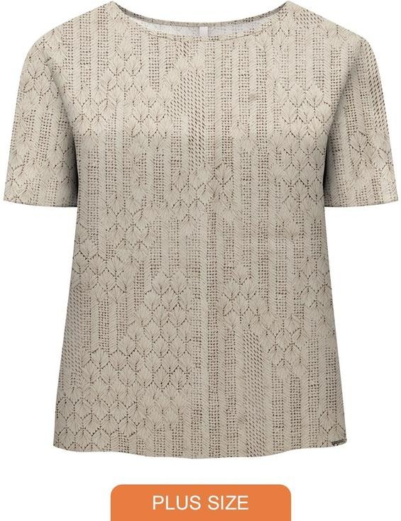 Blusa Estampada D Plus Size Branco
