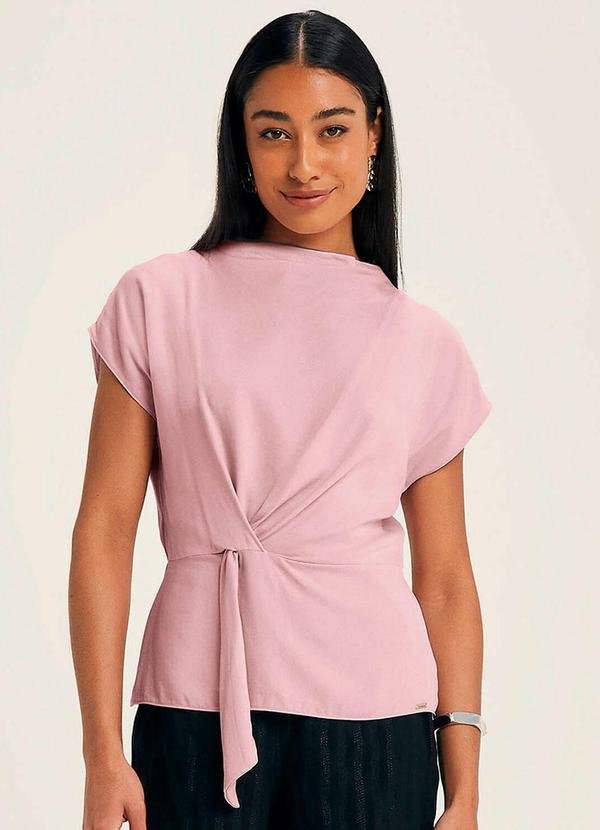 Imagem principal Blusa Feminina Amarração com Nó Rosa Marialícia Marialícia