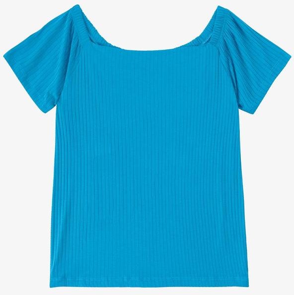 Blusa Feminina Canelada Azul