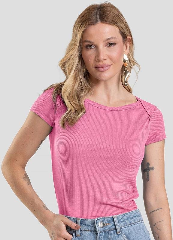 Blusa Feminina Canelada Rosa