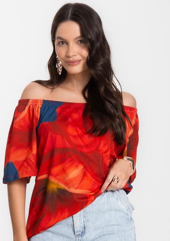 Imagem principal Blusa Feminina Ciganinha Vermelho INFINITA COR INFINITA COR