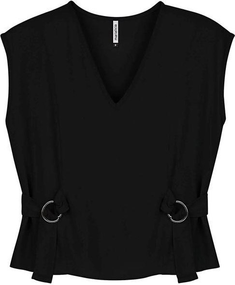 Blusa Feminina com Fivela Preto