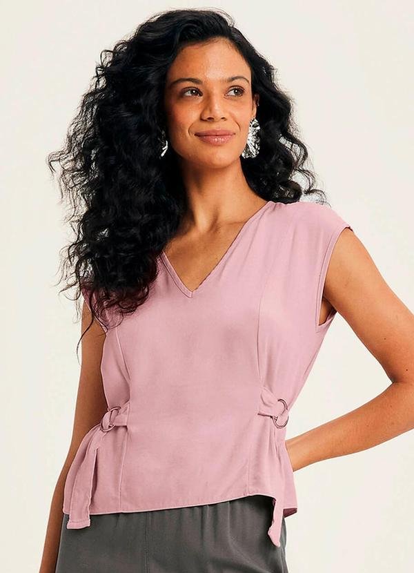 Blusa Feminina com Fivela Rosa