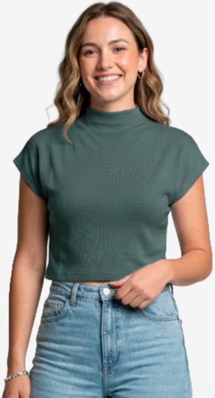 Blusa Feminina com Gola Chaminé Verde
