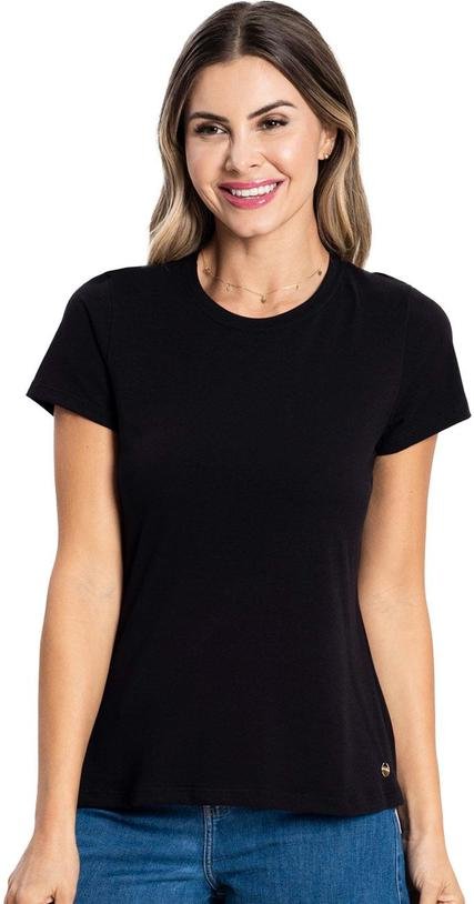 Imagem principal Blusa Feminina Cotton Leve Básica Preto Rovitex Rovitex