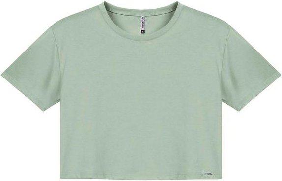 Imagem principal Blusa Feminina Cropped Básica Verde Marialícia Marialícia