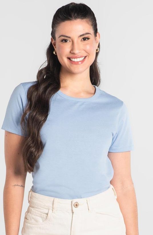 Imagem principal Blusa Feminina em Algodão Just Basic Azul JUST BASIC
