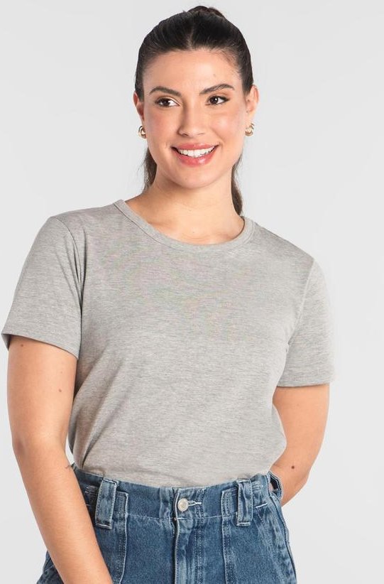 Blusa Feminina em Algodão Just Basic Cinza