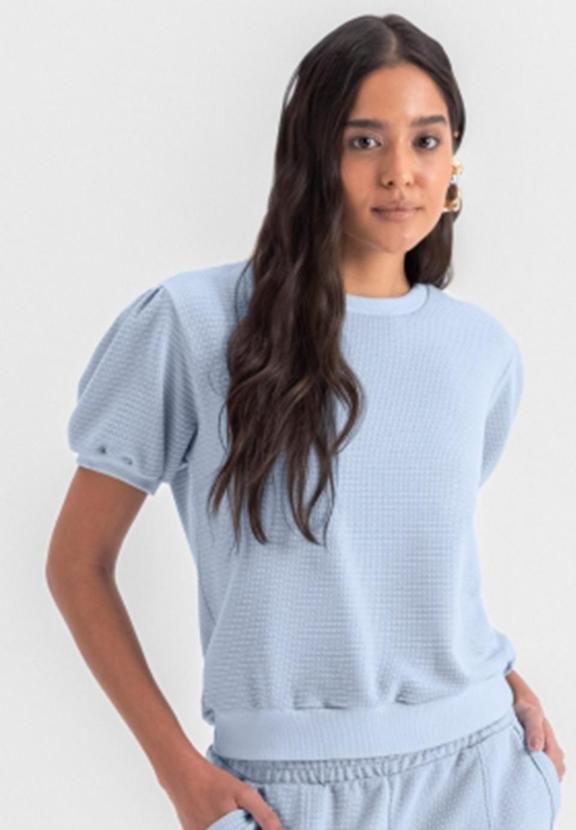 Blusa Feminina em Malha Azul