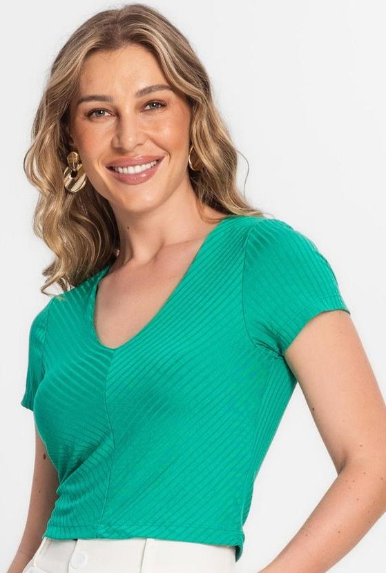 Imagem principal Blusa Feminina em Ribana Canelada Verde Endless Endless